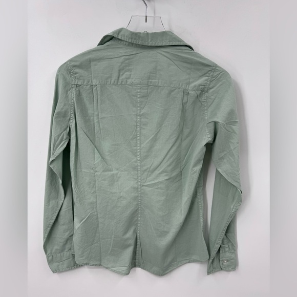 Frank & Eileen - Barry Woven Button Up in Washed Green XS B2951 - Picture 3 of 3
